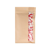 Grip Seal Bags Kraft With Vertical Window 127 x208 mm - 100 pieces