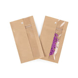 Grip Seal Bags Kraft With Vertical Window 76 x114 mm - 100 pieces