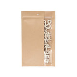Grip Seal Bags Kraft With Vertical Window 152 x235 mm - 100 pieces