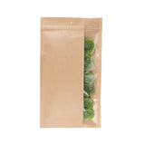 Grip Seal Bags Kraft With Vertical Window 178 x305 mm - 100 pieces