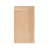 Grip Seal Bags Kraft With Vertical Window 178 x305 mm - 100 pieces