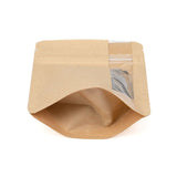 Stand Up Pouches Kraft | Vertical Window | 57 grams | 102 x60x152 mm - 100 pcs