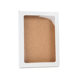 Kraft Gift Boxes glossy White 125x15x168mm with Window 