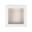White Gift Boxes Window Box w/ attached window 105 x22x105 mm 