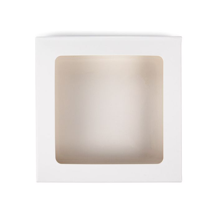 White Gift Boxes Window Box w/ attached window 105 x22x105 mm 