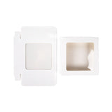 White Gift Boxes Window Box w/ attached window 105 x22x105 mm - 25 pieces