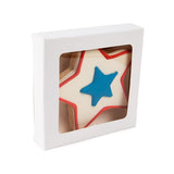 White Gift Boxes Window Box w/ attached window 105 x22x105 mm - 25 pieces