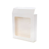Kraft Gift Boxes glossy White 105x22x105mm with Window - 25 pieces
