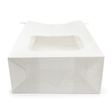 White Kraft Tin Tie Bag w/ Window 15,2x7x26,7cm - 100 pcs
