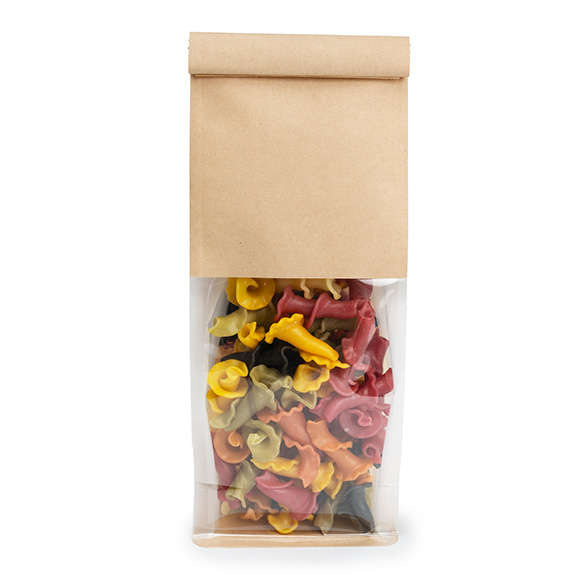 Kraft Box Bottom Tin Tie Gusset Bag  8,9x6,4x25,4cm - 100 pcs