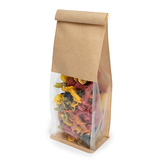 Kraft Box Bottom Tin Tie Gusset Bag  8,9x6,4x25,4cm - 100 pcs