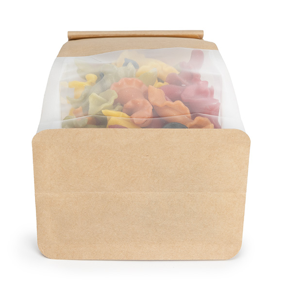 Kraft Box Bottom Tin Tie Gusset Bag  8,9x6,4x25,4cm - 100 pcs