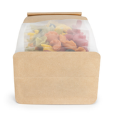 Kraft Box Bottom Tin Tie Gusset Bag  8,9x6,4x25,4cm - 100 pcs