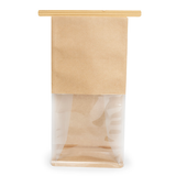 Kraft Box Bottom Tin Tie Gusset Bag 10,2x6,4x20,3cm - 100 pcs
