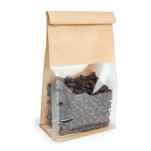 Kraft Box Bottom Tin Tie Gusset Bag 10,2x6,4x20,3cm - 100 pcs