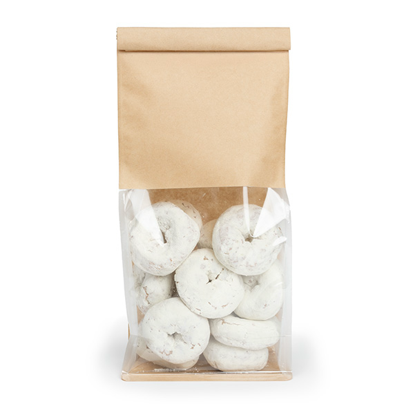 Kraft Box Bottom Tin Tie Gusset Bag 12,7x7,6x30,5cm - 100 pcs