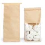 Kraft Box Bottom Tin Tie Gusset Bag 12,7x7,6x30,5cm - 100 pcs