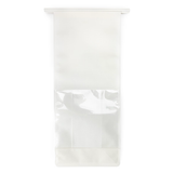 White Box Bottom Tin Tie Gusset Bag 12,7x7,6x30,5cm - 100 pcs