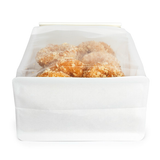 White Box Bottom Tin Tie Gusset Bag 12,7x7,6x30,5cm - 100 pcs