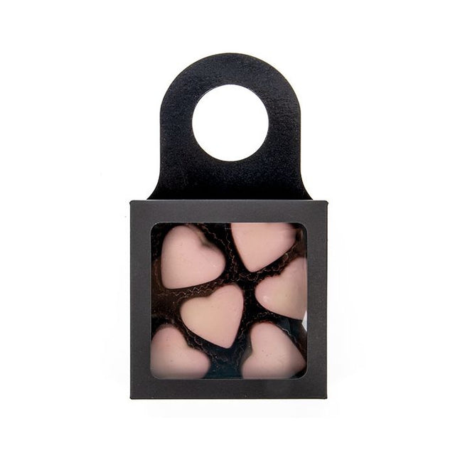 Black Kraft box with window 90x30x90mm 