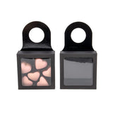 Black Kraft box with window 90x30x90mm - 25 pcs