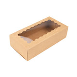 Kraft Boxes With Scalloped window 70x37x140 mm - 25 pieces