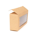 Kraft Boxes With Scalloped window 106x30x56 mm - 25 pieces