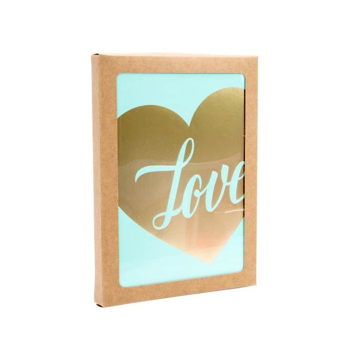 Kraft Gift Boxes with Window 153x25x215mm - 25 pieces