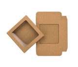 Kraft Gift Boxes with Window 105x22x105mm - 25 pieces