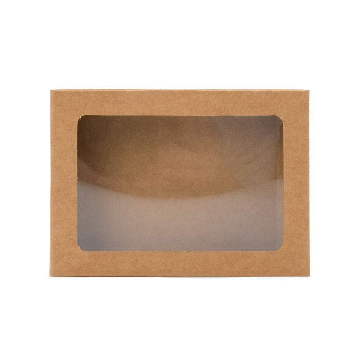Kraft Gift Boxes with Window 115x15x15mm - 25 pieces