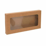 Kraft Gift Boxes with Window 70x14x138mm - 25 pieces