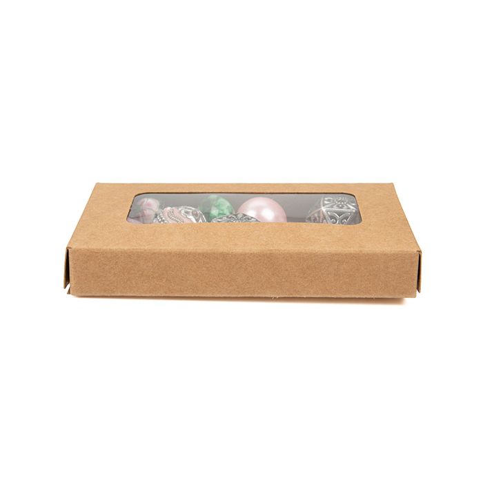 Kraft Boxes With window 54x13x92 mm - 25 pieces