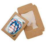 Kraft Gift Boxes with Window 102x21x138mm - 25 pieces