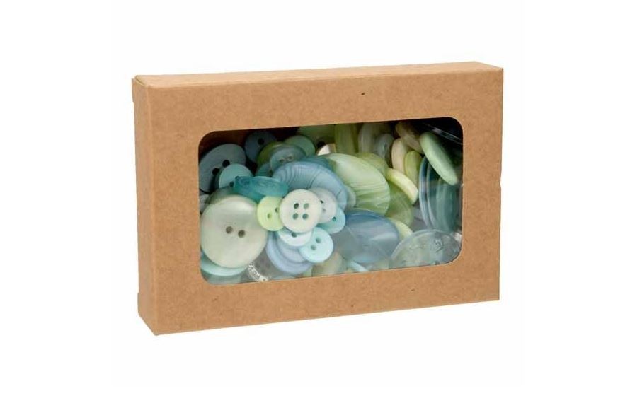 Kraft Gift Boxes with Window 70x21x103mm - 25 pieces