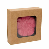 Kraft Gift Boxes with Window 70x21x68mm - 25 pieces