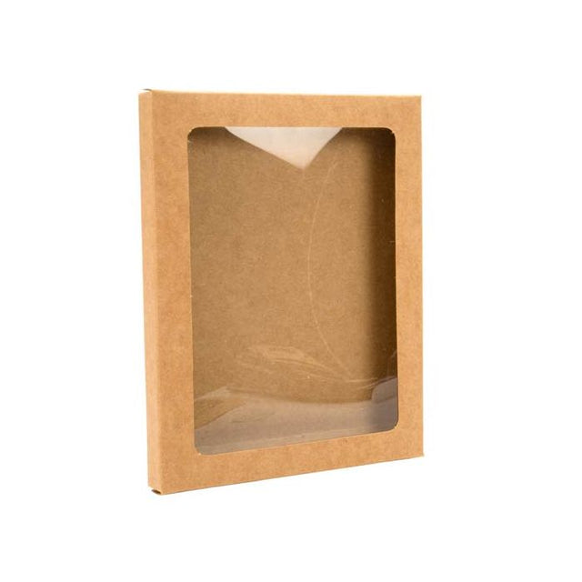 Kraft Gift Boxes with Window 115x15x15mm 