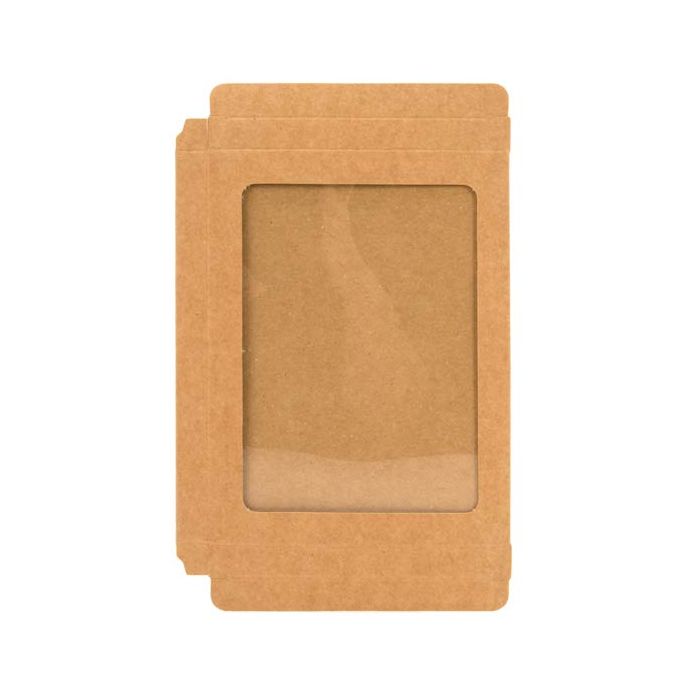 Kraft Gift Boxes with Window 153x25x215mm - 25 pieces