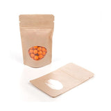 Stand Up Pouches Kraft with oval Window 8x5x13cm | 28 grams - 100 pcs