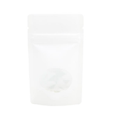 Stand Up Pouches Kraft White with oval Window 79x51x130mm | 28 grams - 100 pcs