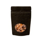 Stand Up Pouches Kraft Black with oval Window 170x90x285mm | 340 grams - 100 pieces