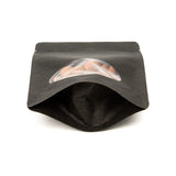 Stand Up Pouches Kraft Black with oval Window 170x90x285mm | 340 grams - 100 pieces