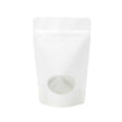 Stand Up Pouches Kraft White with oval Window 13x8x20.5cm 