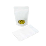 Stand Up Pouches Kraft White with oval Window 149x89x232mm | 312 grams - 100 pieces