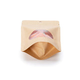 Stand Up Pouches Kraft with oval Window 100x60x150mm | 57 grams with hang hole - 100 pcs