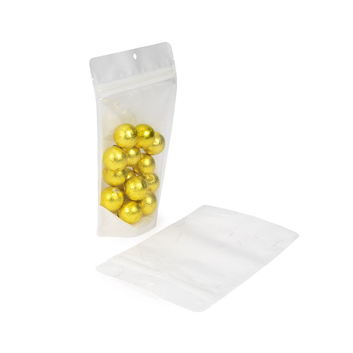 Eco Friendly Stand Up Pouches Rice Paper Transparent/White 130x79x206mm - 100 pcs