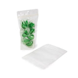 Eco Friendly Stand Up Pouches Rice Paper Transparent/White 149x89x232mm - 100 pcs