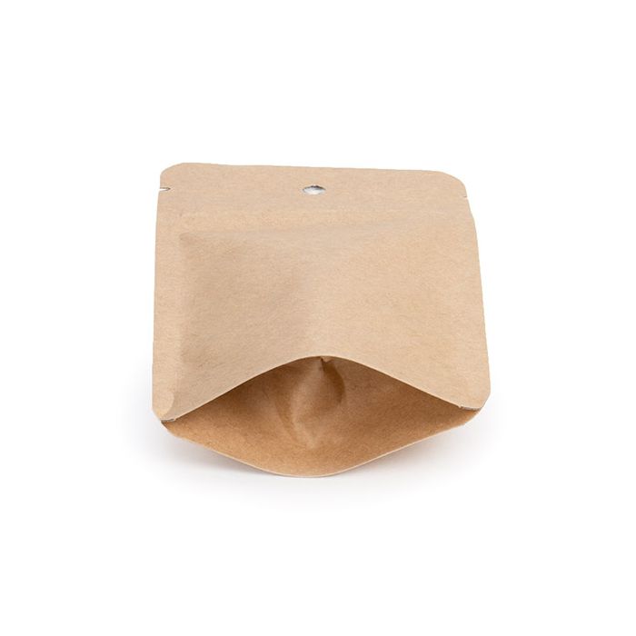 Stand Up Pouches Kraft | 28 grams | Hanghole | 80x50x130mm - 100 pcs