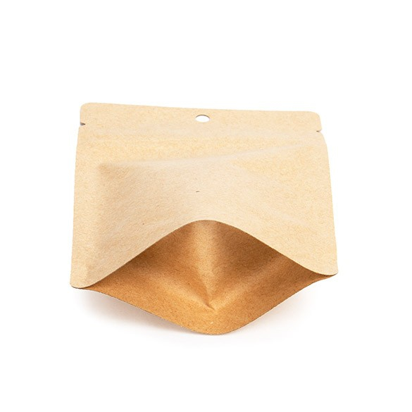 Stand Up Pouches Kraft 102x60x152mm with hanghole | 57 grams - 100 pcs