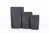 Eco Stand Up Pouches Black Kraft 80x50x130mm - 100 pcs