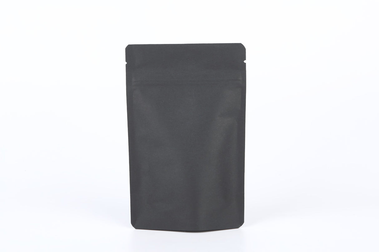 Eco Stand Up Pouches Black Kraft 80x50x130mm - 100 pcs